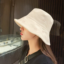 CZ original design double F embroidered fishermans hat Korean version of Joker Tide brand sun basin cap cover face sunscreen hat children children