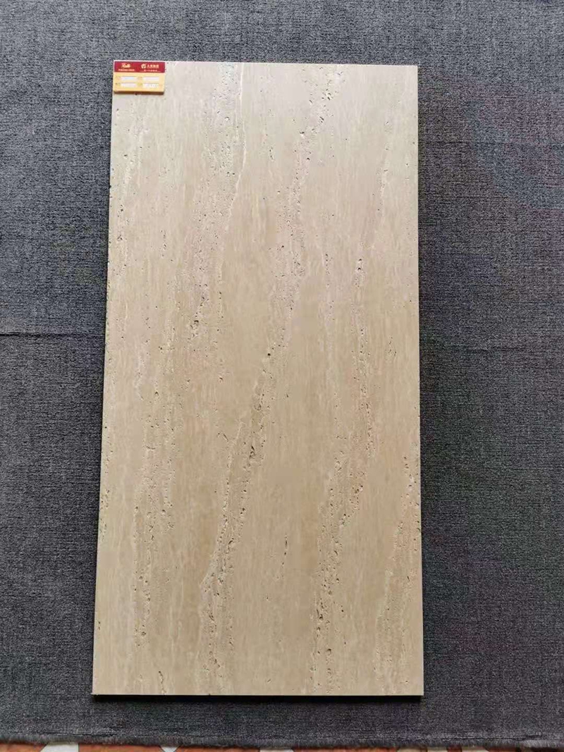 黄色洞石抛光砖客厅800x800地砖厨房卫生间600x1200瓷砖背景墙地