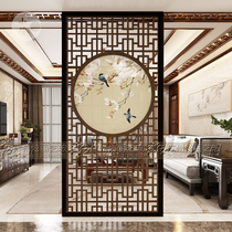 Custom art glass partition wall decoration screen living room entrance aisle door window frosted light transparent Magnolia grid