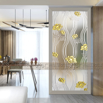 European style simple screen art glass living room aisle screen partition porch carving frosted transparent simple fancy