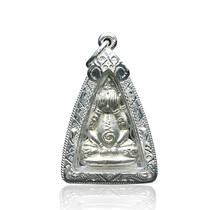Thailand Buddha card genuine brand veteran Long Po Kun six hands must play 2537 sterling silver mold