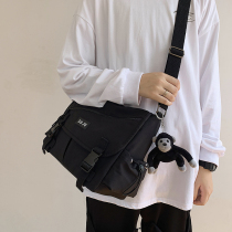 Shoulder Bag Mens Tide Brand Hong Kong style leisure large capacity shoulder bag backpack student tooling bag Japanese trend messenger bag