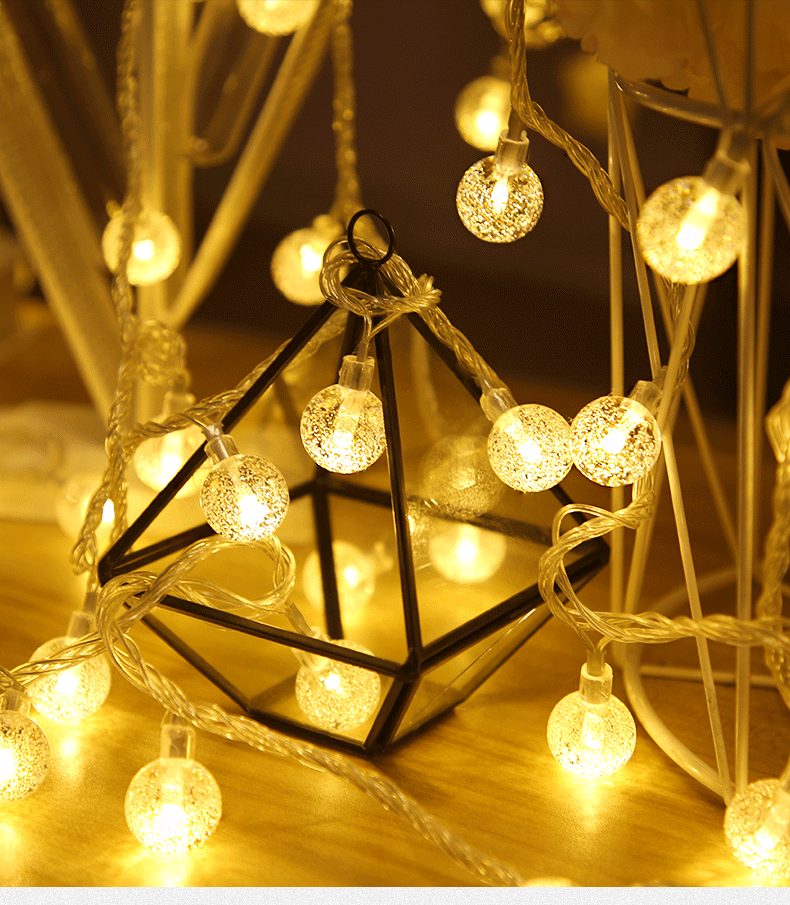 led小彩灯闪灯串灯满天星水晶球灯网红房间布置卧室装饰灯星星灯