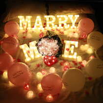 led Lettering Wedding Proposal Setup Creative Supplies Trunk Surprise Table White Birthday Setup Adult Romantic Decoration