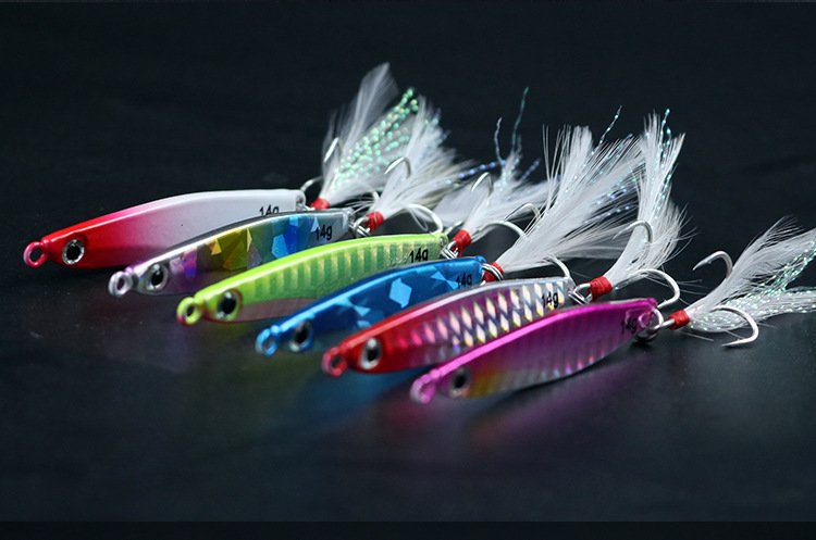 6 Colors Metal Jigging Spoon Fishing Lures Bass Walleye Perch Fresh Water Fishing Lure