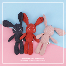 Bag hanging ornaments small Rabbit accessories bag accessories super cute plush rabbit cute ins Net red car keychain female