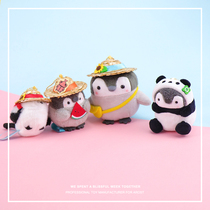 College series cute positive energy Penguin plush doll bag pendant female Japanese cartoon backpack hanging doll