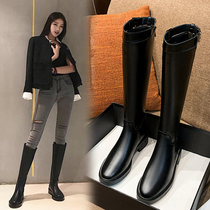 Long boots women 2021 new spring and autumn single boots high tube thin white slim boots but knee Knight boots