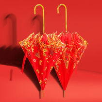 Ancient Wind Lace Wedding Red Umbrella Wedding Umbrella New Lady Umbrella Red Wedding Celebration With Big Red Umbrella Chinese Wedding Red Umbrella Out