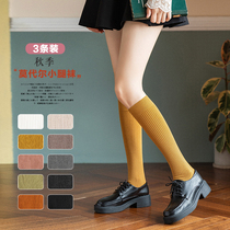 Calf socks female autumn thin legs jk socks middle socks black spring and summer thin stockings female tidal stockings