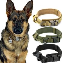Tactical Item Ring Nylon Dog Collar Suit Pet Traction Adjustable Large And Medium Dog Military Dog Training Tactical Dog Belt