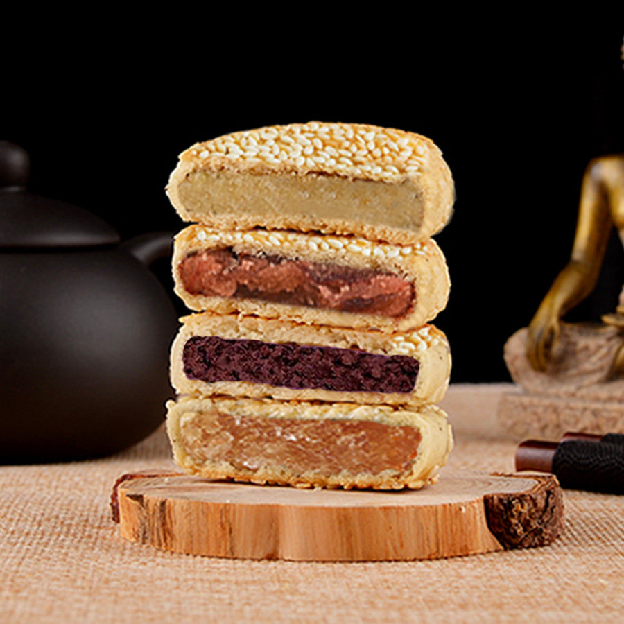 邵永丰麻饼16只 无糖食品芝麻饼浙江特产绿豆南瓜枣泥椒盐饼糕点