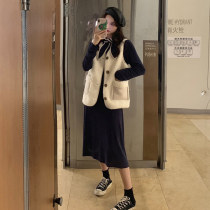 Early 2020 Autumn clothing high cold royal sister wind mature temperament small fragrant wind two-piece dress dress women autumn and winter