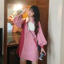 2020 New womens spring autumn clothing collection waist display slim and light extravagant high-end name Yuanyu Temperament Sumptu Superfairy