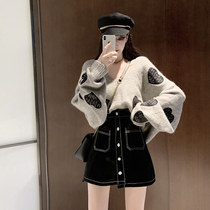 2021 New Korean celebrities temperament Leisure Fashion Net red street photo bombing street Foreign style two-piece set women autumn and winter