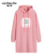 Mid-length sweater women tide ins spring and autumn thin section 2020 new black Korean loose hooded plus velvet thickening Mid-length sweater women tide ins spring and autumn thin section 2020 new black Korean loose hooded plus velvet thickening