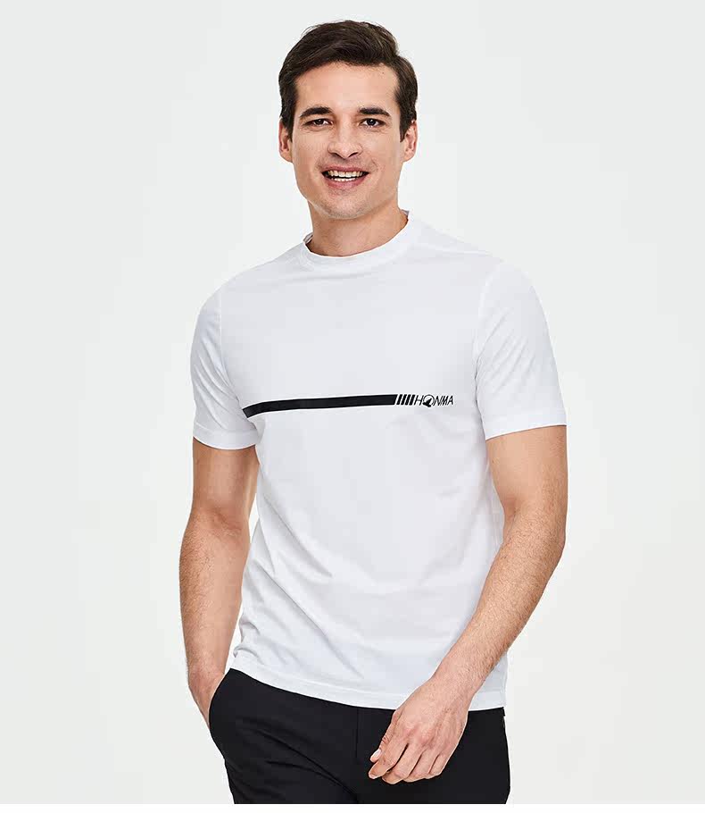 honma春季棉质t恤高尔夫服装男golf衣服运动休闲修身舒适短袖t恤_7折