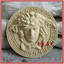 Art sandstone sculpture head hanging piece sandstone relief background wall hotel house decoration material glass steel