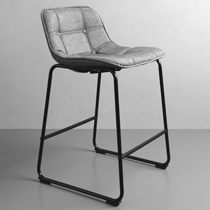 Lallo high bar chair cotton linen comfortable breathable medium and high stool steel bar stool front desk access high chair