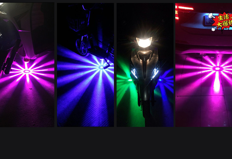 电动摩托车底盘灯led防水彩灯鬼火底盘灯爆闪七彩改装通用防追尾