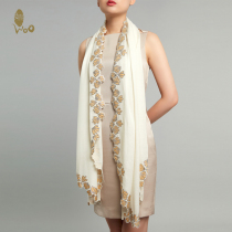 WOO gorgeous magnolia scarf womens cashmere long spring and autumn thin section all-match large shawl