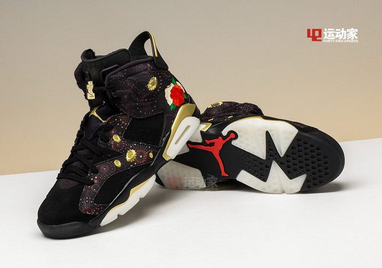 【42运动家】air jordan 6 cny aj6中国年刺绣 aa2495 aa2492-021