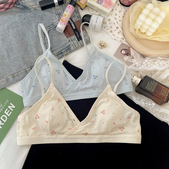 Sweet girl triangular cup underwear for women with small breasts gathered without steel rings comfortable breathable thin rabbit ear cup student bra
Sweet girl triangular cup underwear for women with small breasts gathered without steel rings comfortable breathable thin rabbit ear cup student bra