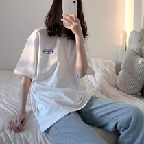 Harajuku all-match white ins top bf summer ulzzang net red short-sleeved t-shirt women loose Korean student tide