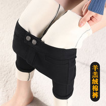 Lamb fluff underpants outside wearing velvet 2022 new autumn high waist and thickening winter warm cotton pants