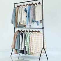 2021 Women V Clothing Show Shelf Clothes Pole Clothing Display Single Lever Clothes Rack Hanger to regulate the floor shop