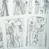 Recommended 1910 - 1919 European and American clothing change fashion color paste graffiti changing paper dough