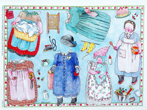 A very special Mothers Day paper doll dressing up paper baby doll changing clothes