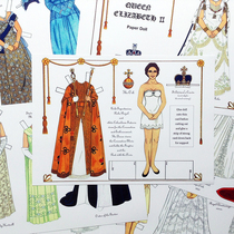 Heavy Queen Elizabeth II vintage paper doll dressing up paper doll changing clothes