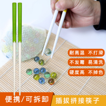 Plug-in chopsticks home mildew-proof non-slip Chinese family outfit creative personality color cute folding portable tableware