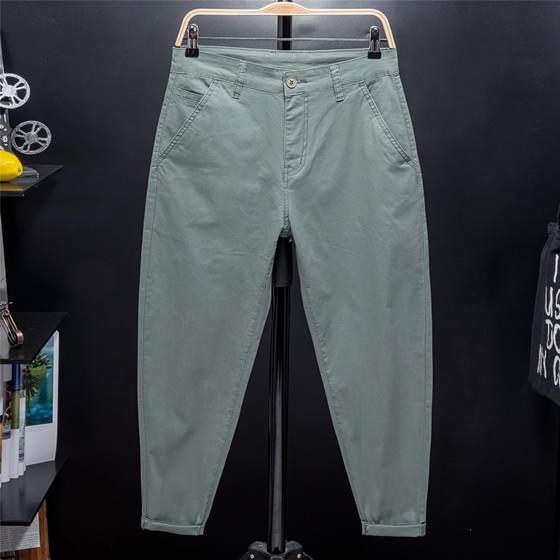 Summer casual pants men's cropped pants men's clothing plus fat plus size stretch loose feet pants trendy fatty spring pants Summer casual pants men's cropped pants men's clothing plus fat plus size stretch loose feet pants trendy fatty spring pants