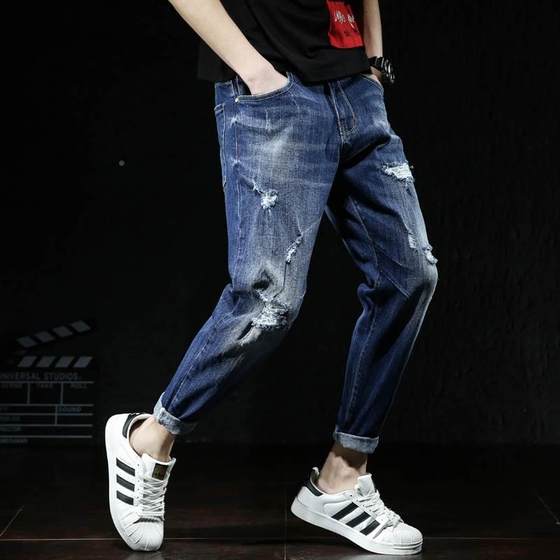 Pure cotton porn nine denim trousers men's loose feet plus fertilizer and increase fat man Haron thin elastic 9 -point pants
Pure cotton porn nine denim trousers men's loose feet plus fertilizer and increase fat man Haron thin elastic 9 -point pants