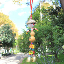 Ethnic sunny day doll gourd straw hat wind chimes Fulu car hanging childrens room decoration pendant charm push doorbell ring