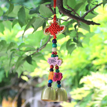 Chinese knot wind chimes hanging copper bells dangling safety car hanging ornaments Shop door opening accessories National style door and window decoration pendant