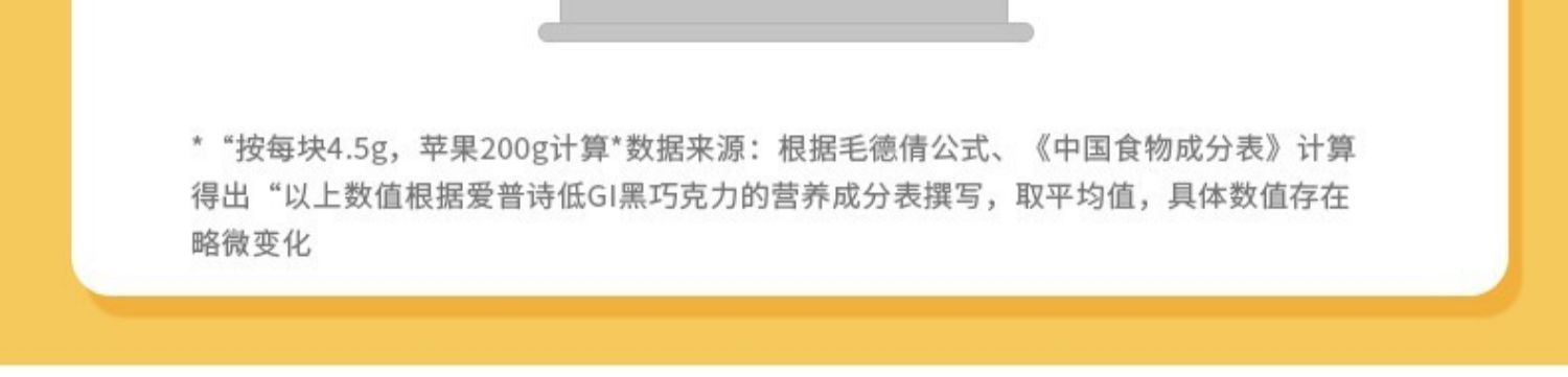 黑巧克力爱普诗瑞士进口低GI每日纯可可脂