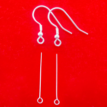 Handmade Diy Ornament Accessories 925 Pure Silver Ear Hook Silver Pin Crystal Beads Made Earrings Material Bag Design Sense Earrings