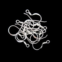 999 sterling silver ear hook handmade diy earring accessories material tassel earring adhesive hook hook Connection earring Hook making silver ear ornaments