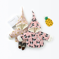 Baby coat autumn and winter clothes men and women baby casual mens coat young children zipper top 1 year old clothes back zipper