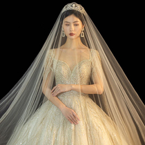 Main Wedding Dress 2021 New Temperament Bridal Pregnant Woman Great Tug Tail Minima Champagne Superior Palace Court Windy Summer