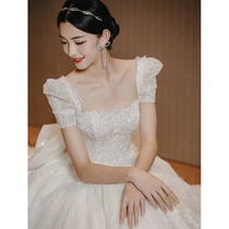 Main Wedding Dresses Dress 2021 New Temperament Bridal Palace Wind Minimalist Atmosphere Style Advanced Senses Summer Great Trailing