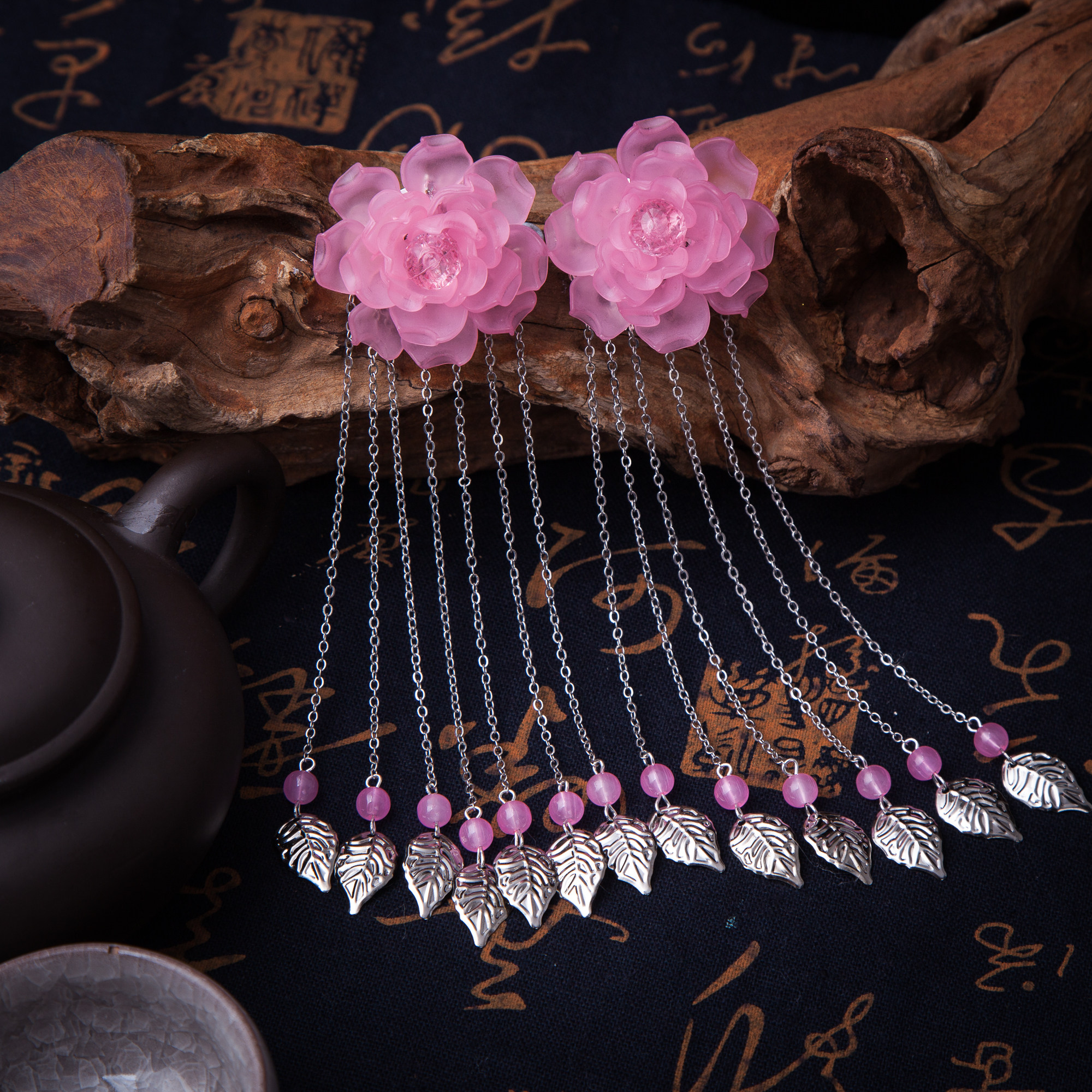 长流苏古代儿童发簪古装头饰流苏簪子盘发古典饰品步摇宫廷中国风