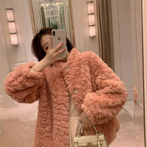 South Korea Dongdaemun new imitation otter rabbit fur grass coat female 2021 winter short thick warm plush coat