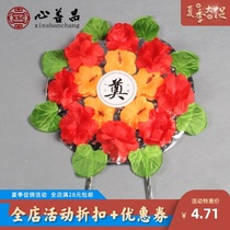 Qingming Festival Small Wreath Silk flower Fake flower cloth Flower Festival sweeping supplies Tomb sweeping flowers Chrysanthemum Flowers Pull flower Sacrificial offering sweep