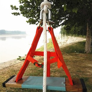 safety construction of external wall of high-altitude rope operation with hanging board small hanging basket spider man elm widened plank hanging rope skateboard.