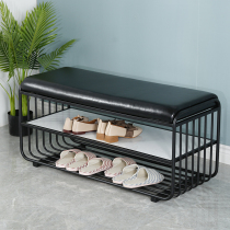 Shoe stool Household shoe stool Door stool Nordic shoe stool Soft bag cushion cloakroom shoe stool