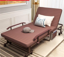 Folding bed office lunch break single simple bed home double nap recliner portable escort marching bed artifact